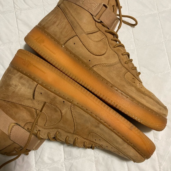 Mens Nike Air Force 1 Flax/Wheat Sz12  806403-200 - Picture 3 of 8